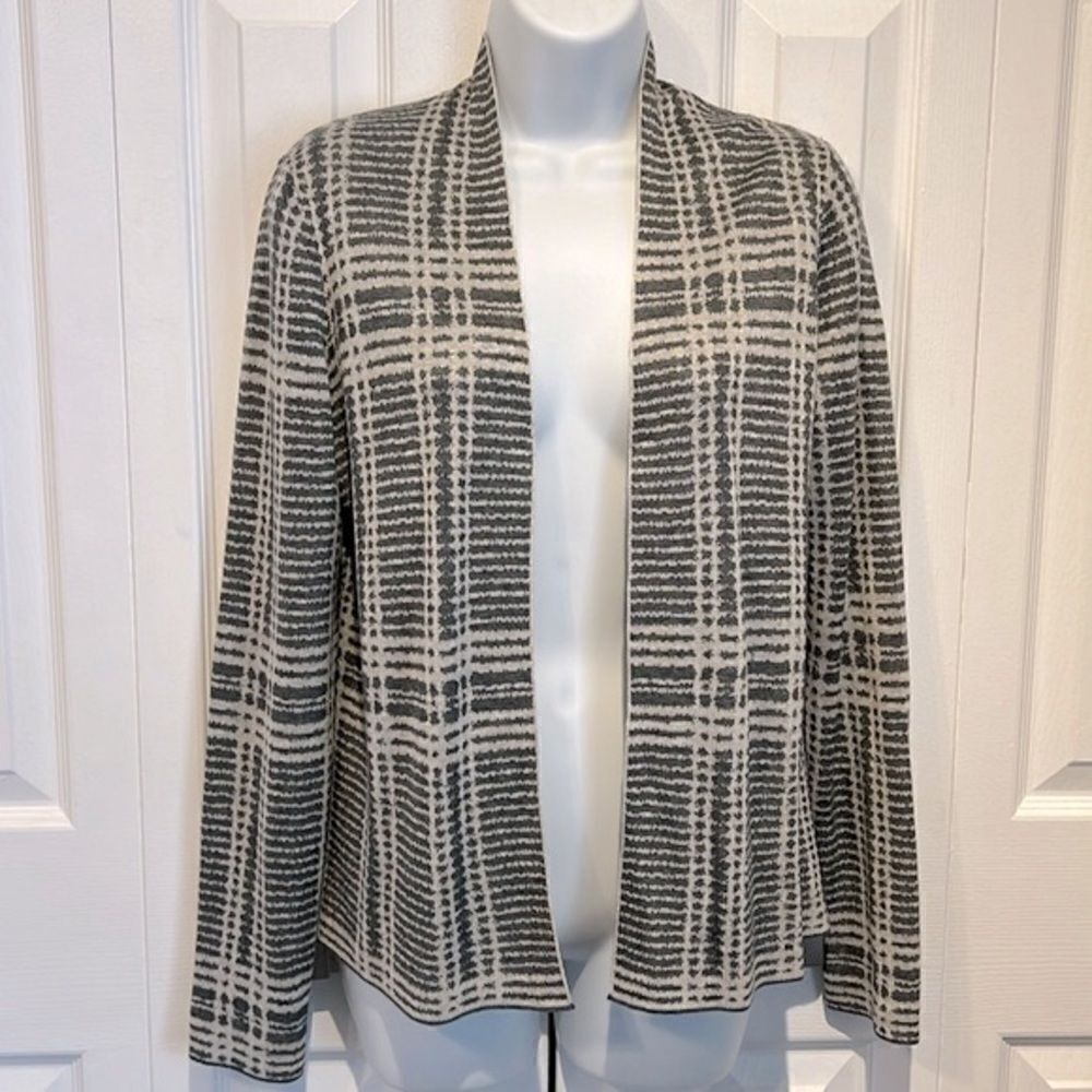 Eileen Fisher 2 Tone Grey Open Face Cardigan Size XS‎